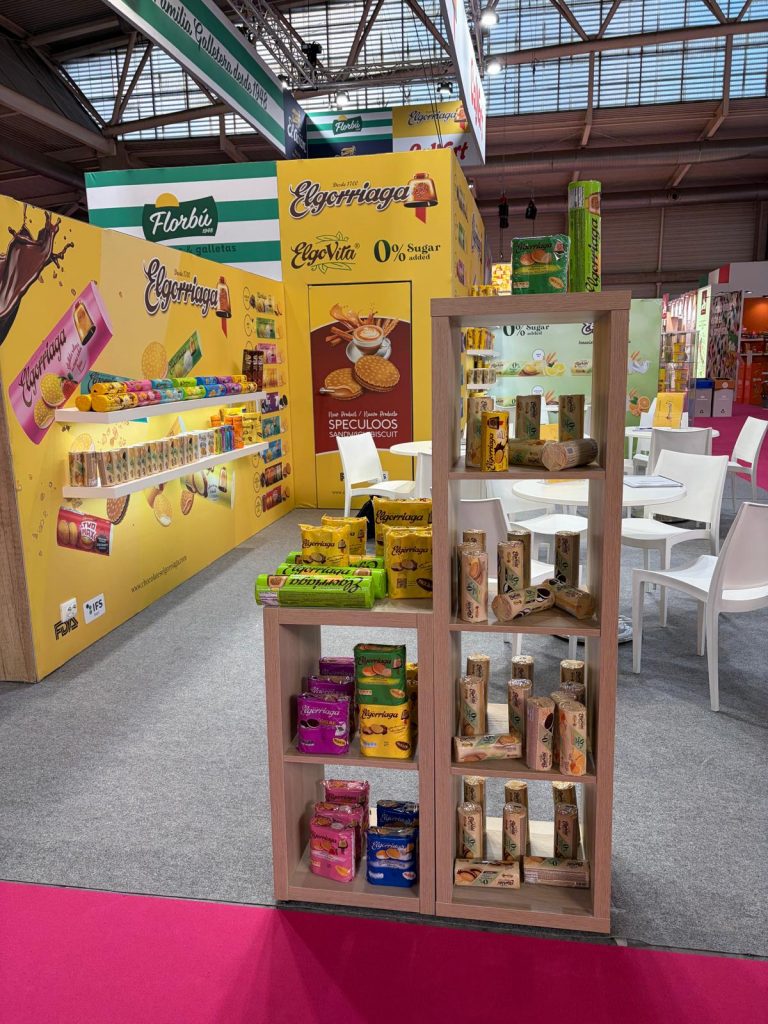 diseño gráfico para stand de feria alimentaria