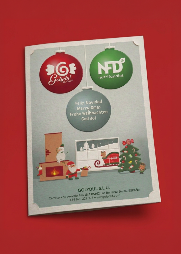 Felicitaciones de Navidad para empresas diseñadas por Komuso